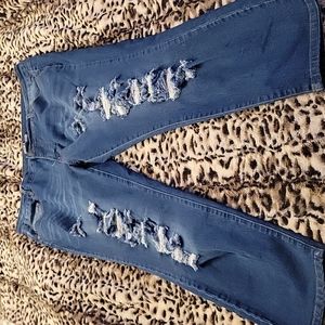 Jack David deconstructed jeans
